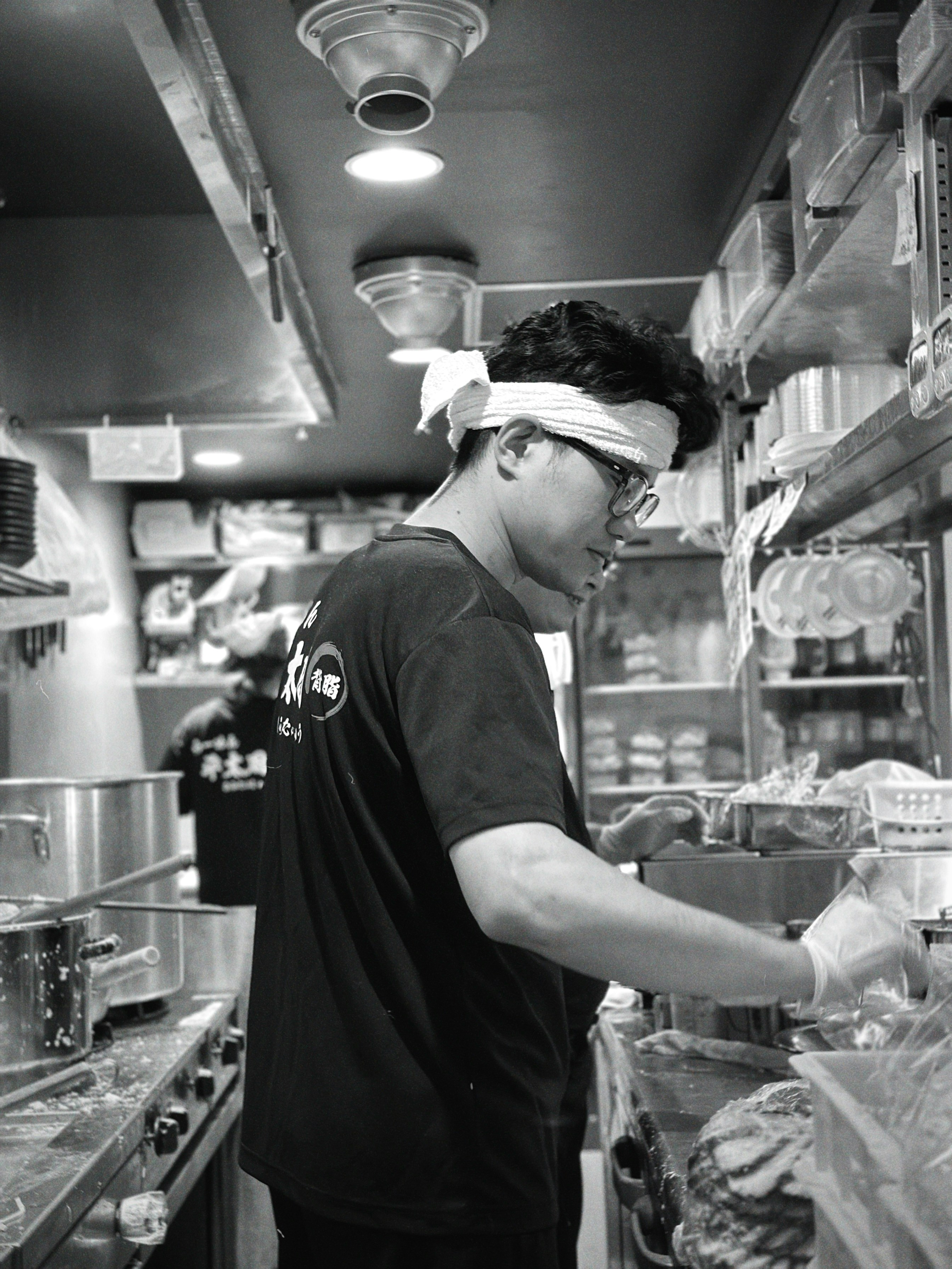 Professional chef working in restaurant kitchen in Montgomery County Maryland